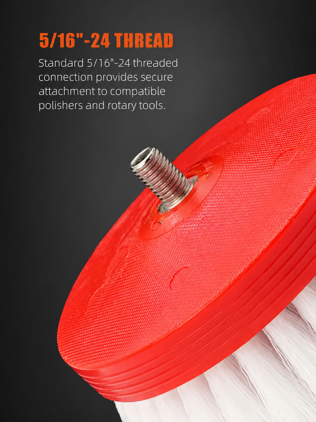 SPTA 3-Inch Soft Bristle Detailing Brush – 5/16"-24 Thread