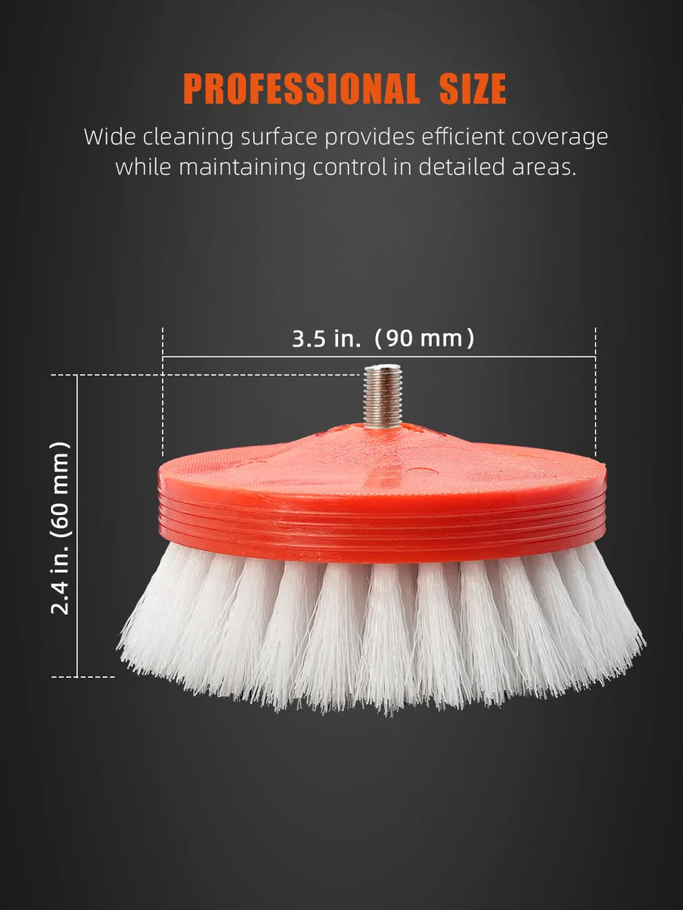 SPTA 3-Inch Soft Bristle Detailing Brush – 5/16"-24 Thread