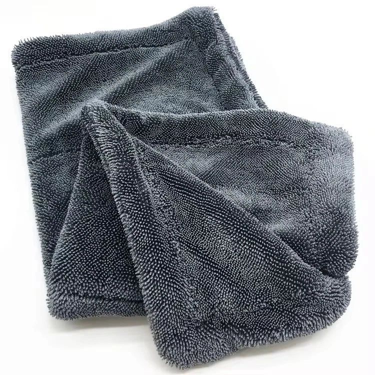 1400 GSM Microfiber Drying Towel – 15" × 15" Twisted Loop | Precision Clean