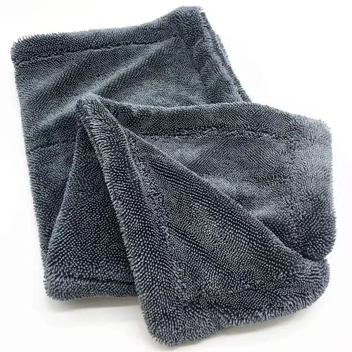 1400 GSM Microfiber Drying Towel – 15" × 15" Twisted Loop | Precision Clean
